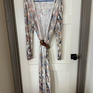 Chico's Multicolor Patterned Cardigan